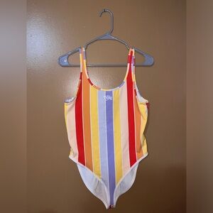 NIKE rainbow striped vintage bodysuit